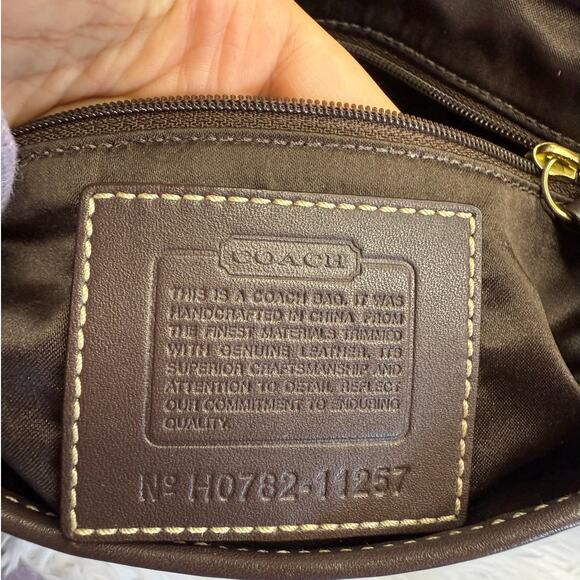 Vintage COACH y2k Brown Signature Canvas Jacquard Ergo Shoulder Bag - Picture 7 of 12